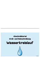 Vorschau - Arbeitsblätter - Wasserkreislauf - Abschreibkartei Groß- & Kleinschreibung - Seite 1