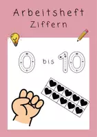 Vorschau - Arbeitsblätter - Arbeitsheft Ziffern - Zahlen 0 bis 10 schreiben lernen - Deckblatt
