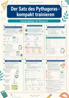 Vorschau - Arbeitsblätter - Der Satz des Pythagoras – kompakt trainieren – Mathematik, Klasse 8 - Deckblatt
