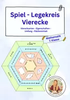 Vorschau - Spiele - Spiel - Legekreis „Vierecke“ – Eigenschaften, Umfang & Flächeninhalt - Deckblatt