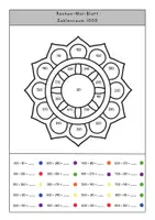 Vorschau - Arbeitsblätter - Rechenmandalas ZR 1000 – Kopfrechnen mit Selbstkontrolle - Seite 1