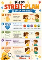 Vorschau - Arbeitsblätter - Piep hilft bei Streit & Wut 🐥 | 5 Seiten Konfliktlösung, Friedensvertrag & Klassenposter - Seite 2