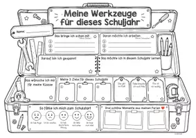 Vorschau - Arbeitsblätter - Meine Werkzeuge für dieses Schuljahr – Reflexion, Ziele & Kennenlernen zum Schulstart | Klasse 2–8 - Seite 2