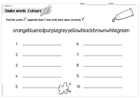 Vorschau - Arbeitsblätter - AB Sammlung zur Vokabelübung "Colours" - Seite 3