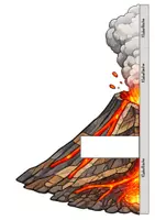 Vorschau - Präsentationen/Tafelbilder - Vulkan-Tafelmaterial – Aufbau eines Vulkans zum Zusammensetzen und Beschriften | Klasse 3/4 - Seite 3