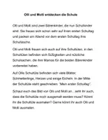 Vorschau - Stundenentwürfe - Olli und Molli entdecken die Schule - Seite 1
