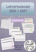 Vorschau - Lehrpläne/Lehrermaterial - Lehrerkalender 2026 2027 // Lehrerplaner - Deckblatt