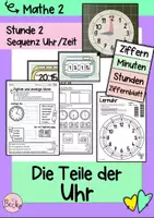 Vorschau - Unterrichtsreihen - Teile der Uhr (Sequenz Uhr/Zeit 2) - Deckblatt