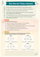 Vorschau - Arbeitsblätter - Satz des Thales – Rechte Winkel im Halbkreis – Mathematik, Klasse 8 - Seite 2