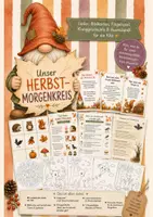 Vorschau - Arbeitsblätter - Unser Herbst-Morgenkreis 🍂 Lieder, Bildkarten, Fingerspiel, Klanggeschichte & Ausmalbilder für die Kita - Deckblatt