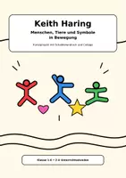 Vorschau - Mal- und Bastelvorlagen - Keith Haring Kunst Klasse 1 2 3 4 5 6 - Seite 1