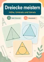 Vorschau - Arbeitsblätter - Dreiecke meistern: Höhe, Umkreis und Inkreis – Mathematik, Klasse 7 - Seite 1