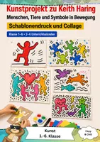 Vorschau - Mal- und Bastelvorlagen - Keith Haring Kunst Klasse 1 2 3 4 5 6 - Deckblatt