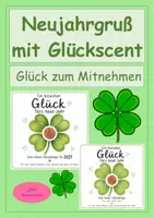 Vorschau - Arbeitsblätter - Neujahrsgruß mit Glückscent - Neujahrskarte zum neuen Jahr 2027 - Deckblatt