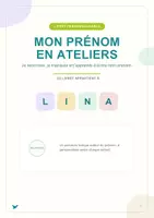 Aperçu - Jeux - Mon prénom en ateliers – Livret personnalisable Canva + alphabet en planchettes | PS-MS - Page 2