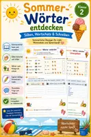 Vorschau - Arbeitsblätter - Sommer-Wörter entdecken – Silben, Wortschatz & Schreiben - Deckblatt