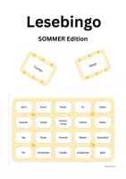 Vorschau - Mal- und Bastelvorlagen - Lese-Bingo zum Lesenlernen -Sommer- - Deckblatt