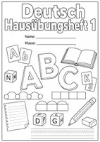 Vorschau - Arbeitsblätter - Deckblatt Deutsch Hausübungsheft/Hausübungsheft 1/2 - Seite 3