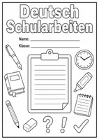 Vorschau - Arbeitsblätter - Deckblatt Deutsch Schularbeiten - Deckblatt