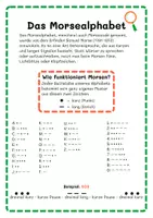 Vorschau - Arbeitsblätter - Geheimssprache - Morsealphabet/Morsecode - Deckblatt