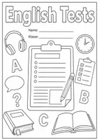 Vorschau - Arbeitsblätter - Deckblatt English Tests - Englisch Schularbeiten - Deckblatt