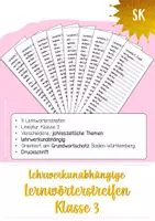 Vorschau - Arbeitsblätter - Lehrwerkunabhängige Lernwörterstreifen zum Grundwortschatz - Druckschrift (Kl. 3) - Deckblatt