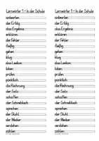 Vorschau - Arbeitsblätter - Lehrwerkunabhängige Lernwörterstreifen zum Grundwortschatz (Kl. 3) - Grundschrift - Seite 1