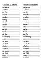 Vorschau - Arbeitsblätter - Lehrwerkunabhängige Lernwörterstreifen zum Grundwortschatz (Kl. 3) - Grundschrift - Seite 2