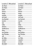Vorschau - Arbeitsblätter - Lehrwerkunabhängige Lernwörterstreifen zum Grundwortschatz (Kl. 3) - Grundschrift - Seite 3