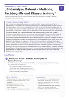 Vorschau - Unterrichtsreihen - Bildanalyse Kunst Unterrichtsmaterial – Methode, Fachbegriffe und Klausurtraining für den Kunstunterricht der Sekundarstufe I & II - Seite 1