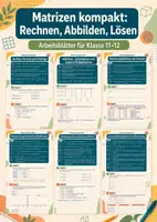Vorschau - Arbeitsblätter - Matrizen kompakt: Rechnen, Abbilden, Lösen – Mathematik, Klasse 11–12 - Deckblatt