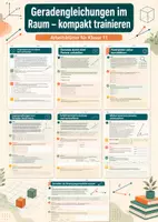 Vorschau - Arbeitsblätter - Geradengleichungen im Raum – kompakt trainieren – Mathematik, Klasse 11 - Deckblatt