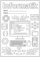 Vorschau - Arbeitsblätter - Deckblatt Informatik - ausmalbar - Deckblatt