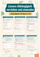 Vorschau - Arbeitsblätter - Lineare Abhängigkeit verstehen und anwenden – Mathematik, Klasse 11–13 - Deckblatt