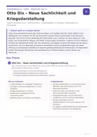 Vorschau - Unterrichtsreihen - Otto Dix Unterrichtsmaterial – Neue Sachlichkeit, Kriegsdarstellung und Bildanalyse für den Kunstunterricht der Oberstufe - Seite 1