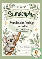 Vorschau - Arbeitsblätter - Koala Stundenplan - Vorlage zum selber beschriften - Deckblatt