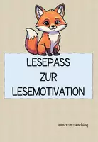 Vorschau - Mal- und Bastelvorlagen - Fuchsklasse: Lesepass Motivation Belohnung - Deckblatt