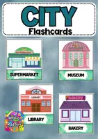 Vista previa - Tarjetas / Manipulativos - City Buildings Flashcards - Portada