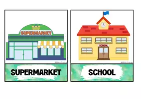 Vista previa - Tarjetas / Manipulativos - City Buildings Flashcards - página 2