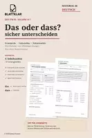 Vorschau - Arbeitsblätter - Das oder dass? Ersatzprobe sicher anwenden. 6-7 Klasse - Deckblatt