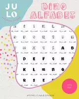 Voorbeeld - Dino & Kat Lettersets in PDF, DXF en SVG-formaat - Pagina 1