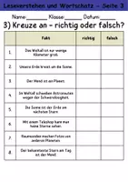 Vorschau - Arbeitsblätter - Weltall : Leseverstehen und Wortschatz - DaZ/DaF • Deutsch • Sachunterricht - Seite 3