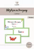 Vorschau - Fördermaterial/Inklusion - Blitzlesen Sommerwörter | Wortebene - Deckblatt