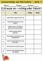 Vorschau - Arbeitsblätter - Wüste : Leseverstehen und Wortschatz - DaZ/DaF • Deutsch • Sachunterricht - Seite 3