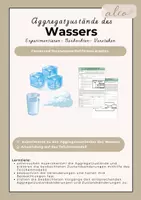 Vorschau - Arbeitsblätter - CHE7 - Stoffeigenschaften: Aggregatzustände von Wasser - Deckblatt