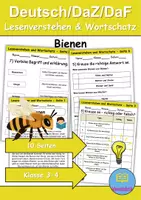 Vorschau - Arbeitsblätter - Bienen : Leseverstehen und Wortschatz - DaZ/DaF • Deutsch • Sachunterricht - Deckblatt