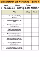 Vorschau - Arbeitsblätter - Erntedank : Leseverstehen und Wortschatz - DaZ/DaF • Deutsch • Sachunterricht - Seite 3