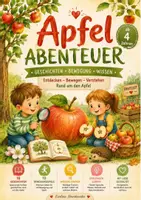 Vorschau - Bildkarten - Apfel-Abenteuer 🍎 | 10 Geschichten, Bewegungsspiele & Wissenskarten | Herbst ab 4 Jahren - Deckblatt