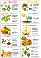 Vorschau - Bildkarten - Apfel-Abenteuer 🍎 | 10 Geschichten, Bewegungsspiele & Wissenskarten | Herbst ab 4 Jahren - Seite 3