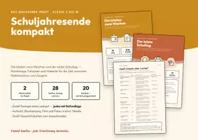 Vorschau - Unterrichtsreihen - Schuljahresende – Material für die letzten Tage - Deckblatt